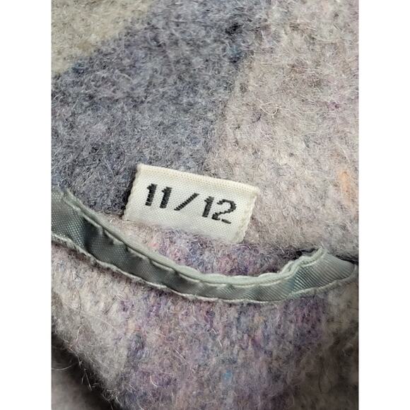 Elco 1950s 1960s Wool Blend Double Button Pink Purple Gray Coat Size 11/12 Large - Picture 6 of 8